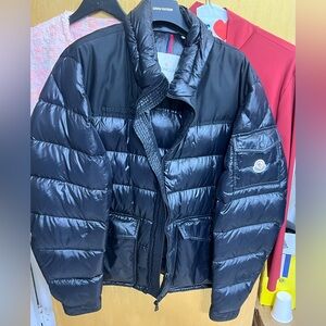 Moncler Navy Black Quilted Down Jacket size 6